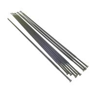 YOUPINSENSEN Flat Bladed Spokes 4pcs - Straight Pull 2.0mmx3.2mm Wide, Black Steel for Road Triathlon Bike Wheel Build (Length: 166-305mm)(277mm)