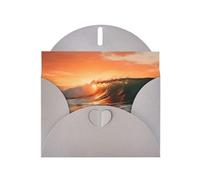Youpo Greeting Card Sea Waves At Sunrise Printed Thanks Greeting Card Cards With Envelopes Greeting Card Use For Christmas Birthday Valentine'S Day