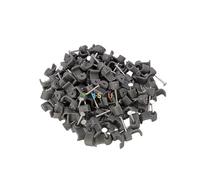 Your 1 Shop UK 1.0-1.5mm2 Twin & Earth Cable Clips for Electrical Cables, Grey Cable Clips 8x5mm, 100 Pack Nails Clips Tacks for Electrical Cables