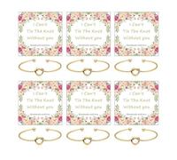 Your Always Charm 2/4/6PCS Bridesmaid Bracelet Gold Love Knot Bracelet for Women Tie the Knot Bracelets Bridesmaid Gifts with a Card I Can't Tie the Knots without You Will You Be My Bridesmaids, Metal