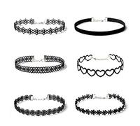 Your Always Charm Black Choker Necklaces for Women 90s Choker Necklaces Gothic Necklace Clothes for Women Goth Accessories, Flannel, no gemstone