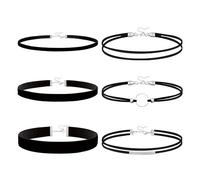 Your Always Charm Black Choker Necklaces for Women 90s Choker Necklaces Gothic Necklace Clothes for Women Goth Accessories, Flannel, no gemstone