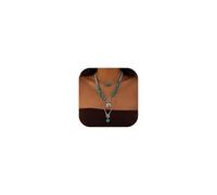 Your Always Charm Boho Layered Necklaces for Women Trendy Dainty Western Turquoise Choker Necklace Country Western Boho Jewelry for Women, Brass, brass
