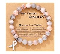 Your Always Charm Breast Cancer Bracelets for Women Breast Cancer Awareness Bracelet Breast Natural Stone Bracelet Cancer Gifts Inspirational Bracelets Jewelry Gift for Girls, adjustable, Brass, no