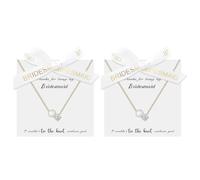 Your Always Charm Bridesmaid Gifts for Wedding Day 2/4/6 Pcs Bridesmaid Necklaces Thank You for Helping Us Necklace Bridesmaid Proposal Gifts Bridal Shower Gifts Jewelry, Metal, No Gemstone