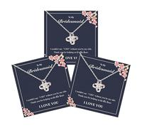 Your Always Charm Bridesmaid Necklaces for Women ridesmaid Gifts for Wedding Day Silver Love Knot Necklace Bridesmaid Thanks Gifts from Bride Wedding Gifts, Zinc, No Gemstone