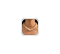 Your Always Charm Brown Beaded Necklace Statement Necklace for Women Bold Statement Oversized Boho Jewelry Gift for Her Trendy Fashion Accessories, L, Acrylic, No Gemstone