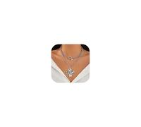 Your Always Charm Chunky Cross Necklace for Women Big Cross Pendant Necklaces Christian Faith Gifts for Women, Zinc, No Gemstone