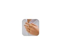 Your Always Charm Chunky Gold Rings for Women Gold and Silver Statement Rings Chunky Silver Rings for Women Minimalist Simple Rings, Brass, Brass.