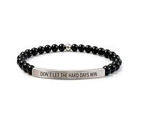 Your Always Charm Dont Let the Hard Days Win Bracelet - Inspirational Bracelets for Women, Motivational Jewelry, Encouragement Gift for Her, Mental Health Awareness, One Size, Metal, crystal