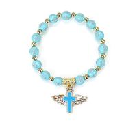 Your Always Charm Easter Bracelet for Women Men Cross Bracelet for Women Christian Gift Religious Gift for Confirmation Baptism First Communion, L, Stone, no gemstone