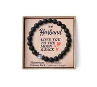 Your Always Charm Gifts for Men To My Son Bracelet To My Man Bracelet Moonstone Bracelet Birthday Christmas Fathers day Valentines Thanksgiving Teacher Appreciation Gifts for Him, Alloy, alloy