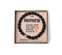 Your Always Charm Gifts for Men To My Son Bracelet To My Man Bracelet Moonstone Bracelet Birthday Christmas Fathers day Valentines Thanksgiving Teacher Appreciation Gifts for Him, Alloy, alloy