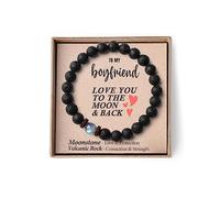 Your Always Charm Gifts for Men To My Son Bracelet To My Man Bracelet Moonstone Bracelet Birthday Christmas Fathers day Valentines Thanksgiving Teacher Appreciation Gifts for Him, 14 inches, Alloy