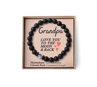 Your Always Charm Gifts for Men To My Son Bracelet To My Man Bracelet Moonstone Bracelet Birthday Christmas Fathers day Valentines Thanksgiving Teacher Appreciation Gifts for Him, Alloy, alloy
