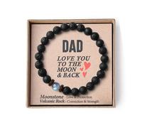Your Always Charm Gifts for Men To My Son Bracelet To My Man Bracelet Moonstone Bracelet Birthday Christmas Fathers day Valentines Thanksgiving Teacher Appreciation Gifts for Him, Alloy, alloy