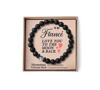 Your Always Charm Gifts for Men To My Son Bracelet To My Man Bracelet Moonstone Bracelet Birthday Christmas Fathers day Valentines Thanksgiving Teacher Appreciation Gifts for Him, Alloy, alloy