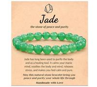 Your Always Charm Healing Bracelets for Women, Natural Glass Stones Gift for Anxiety, Yoga, Teens, Ajustable, Other, No stones.