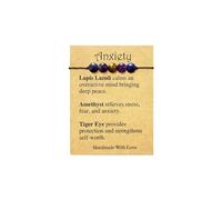 Your Always Charm Healing Crystal Bracelet for Women Amethyst Anxiety Bracelet Empathy Protection Bracelet Crystal Healing Stone Jewelry Gift, 9, Alloy, Alloy