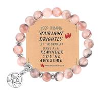 Your Always Charm Inspirational Get Well Birthday Bracelet Butterfly Healing Natural Stone Bracelet Gift for Women Friend Girl Teen Mom Sister, adjustable, other, Gemless