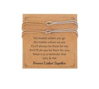 Your Always Charm Knot Matching Bracelets for Couples Long Distance Relationship Gifts Couples Bracelets Set for Women Men Trendy 2025, Metal, no gemstone