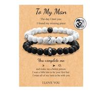 Your Always Charm Matching Bracelets for Couples Best Friend Matching Jewelry Adjustable Bracelets for Couples Best Friend BFF Jewelry Gift Set of Two-Husband