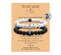 Your Always Charm Matching Bracelets for Couples Best Friend Matching Jewelry Adjustable Bracelets for Couples Best Friend BFF Jewelry Gift Set of Two-Love