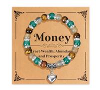 Your Always Charm Money Wealth Bracelets for Women Money Bracelet Wealth Feng Shui Good Luck Bracelets Crystal Protection Jewelry Spiritual Gifts, Adjustable, Brass, brass