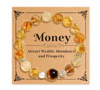 Your Always Charm Money Wealth Bracelets for Women Money Bracelet Wealth Feng Shui Good Luck Bracelets Crystal Protection Jewelry Spiritual Gifts, Adjustable, Brass, brass