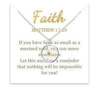Your Always Charm Mustard Seed Necklace for Women Jesus Necklaces Inspirational Jesus Religious Faith of a Mustard Seed Christian Faith Geometric Religious Inspirational Gift Mustard Seed Jewelry
