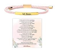 Your Always Charm Remember Who The F You Are Bracelet Dont Let The Hard Days Win Bracelet Motivational Bracelet for Women Braided String Inspirational Gifts, Adjustable, Metal, alloy