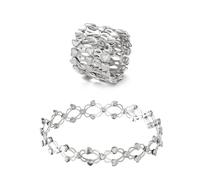 Your Always Charm Retractable Ring Bracelet, Expandable & Flexible, Folding Rings That Turn Into A Bracelet, Women's Adjustable Jewelry, Adjustable, Alloy, alloy