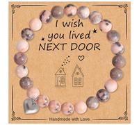 Your Always Charm Sunflower Gifts for Women Best Friends Bracelets Friendship Bracelets Natural Stone Beaded Bracelet Best Friend Forever Bracelet Birthday Friendship Gifts for Friends, adjustable