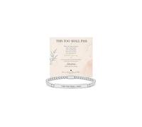 Your Always Charm This Too Shall Pass Bracelet for Women - Inspirational Engraved Bracelet, Motivational Jewelry, Encouragement Gift for Her, One Size, Brass, no gemstone