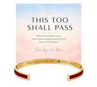 Your Always Charm This Too Shall Pass Cuff Bracelet for Women Funny Hidden Message Bracelet Inspirational Mantra Bangle Adjustable Open Cuff Encouragement Jewelry Gift for Her, One Size, No Metal, no