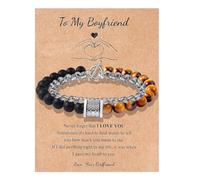 Your Always Charm To My Son To My Grandson Bracelets from Mom Grandma Braided Leather Bracelet for Men Bracelet Stocking Stuffer for Men Christmas Gift for Father Boyfriend Brother, adjustable, Alloy