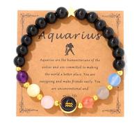 Your Always Charm Zodiac Bracelet, Zodiac Sign, Bead Bracelet, Healing Crystal Stone Bead Bracelet, Birthday Gift, Zodiac Sign, Jewelry Gift, Adjustable, Metal, Gemless
