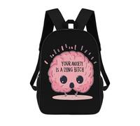Your Anxiety Is A Lying Bitch 17 Inches Large Backpack Work Travel Laptop Bag Casual Daypack