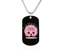 Your Anxiety Is A Lying Bitch Couples Memorial Necklaces for Women Men Square Titanium Steel Chains Pendant Jewelry Gift