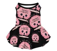 Your Anxiety Is A Lying Bitch Dog Clothes Puppy Dress Outfit 2XL | Large Dogs Pet Clothes Ruffled Dresses T-shirt Tops