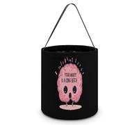 Your Anxiety Is A Lying Bitch Halloween Tricking Or Treating Bucket Bags Reusable Candy Basket Tote Pumpkin Party Favor Bag