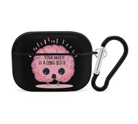 Your Anxiety Is A Lying Bitch Hard Shell Case Skin Accessories Cover with Hanging Loop Compatible with AirPods Pro 2