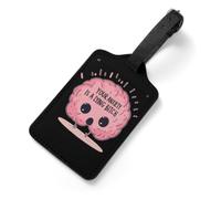 Your Anxiety is A Lying Bitch Luggage Tags for Suitcases 7x12cm | Handbag Tag Labels Travel Accessories Privacy Cover ID Label