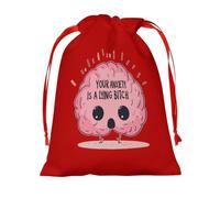 Your Anxiety Is A Lying Bitch Reusable Drawstring Gift Bag | Reusable Jewelry Storage Pouch for Candy Wedding Party