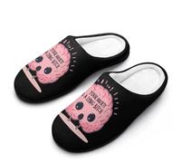 Your Anxiety Is A Lying Bitch Slippers Men Winter Warm Cotton Anti-Slip Indoor Slip-Ons House Shoes