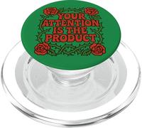 Your Attention is the Product anti social media art PopSockets PopGrip for MagSafe