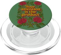 Your Attention is the Product anti social media art PopSockets PopGrip for MagSafe