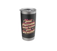Your Attitude Determines Your Direction Mindset Quotes Stainless Steel Insulated Tumbler