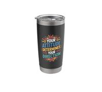 Your Attitude Determines Your Direction Mindset Quotes - Stainless Steel Insulated Tumbler