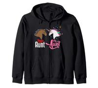 Your Aunt My Aunt Unicorn Family Auntie Cute Aunt Zip Hoodie